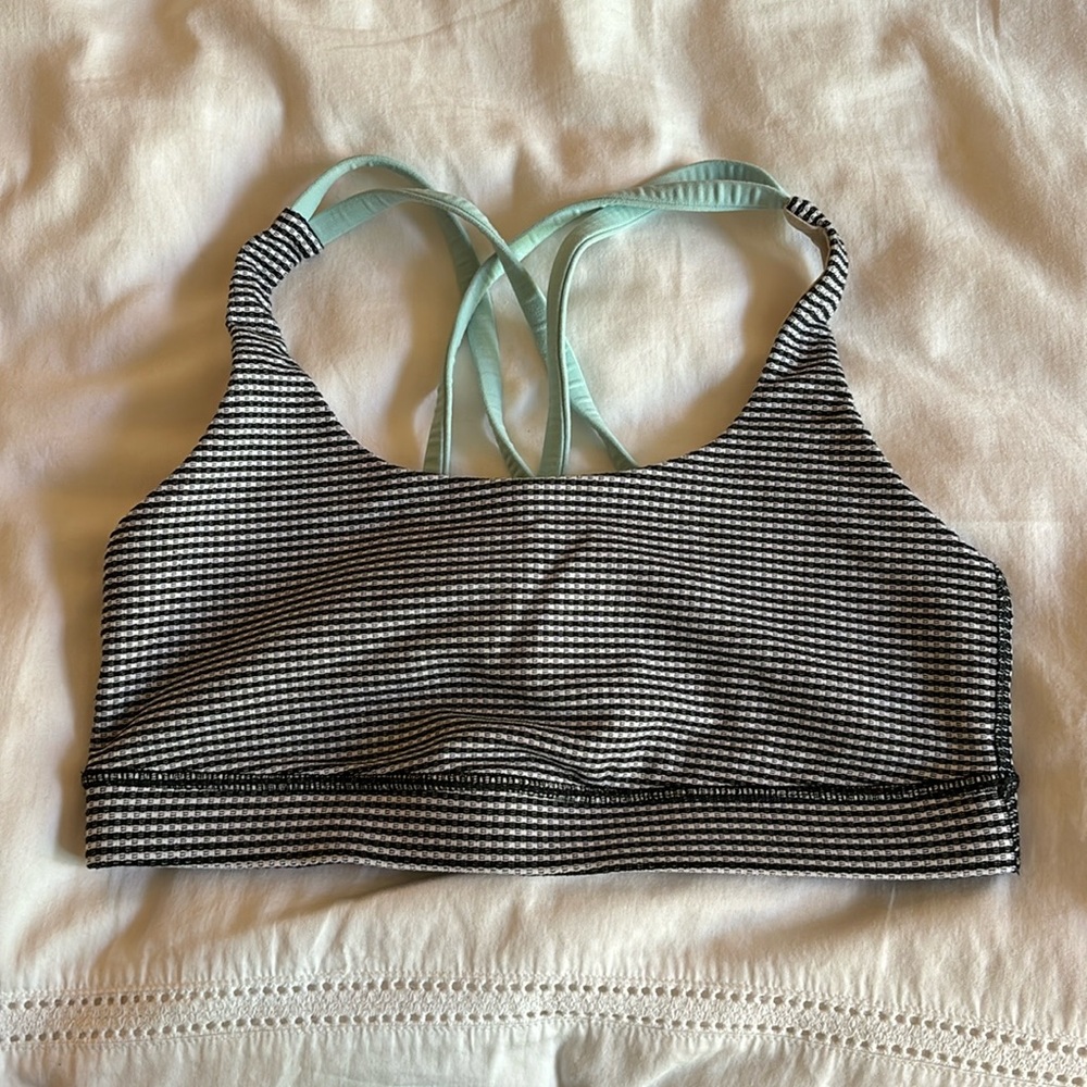 Lululemon energy bra | black and white gingham | size 6